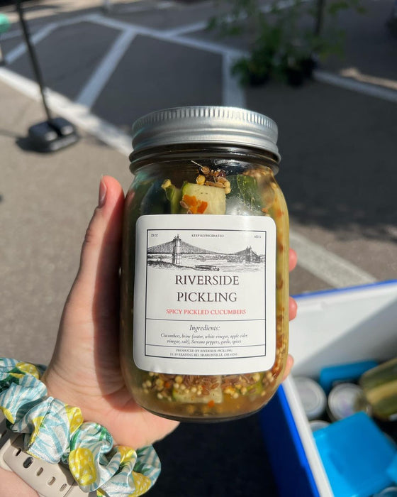 Spicy Pickled Cucumbers - 23oz Jar